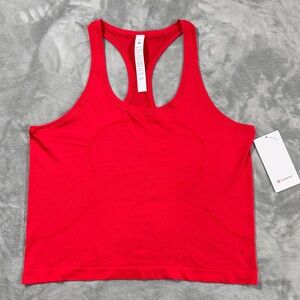 NWT Lululemon Swiftly Tech Scoopneck Tank 2.0 *Race, size 14 Lulu Red